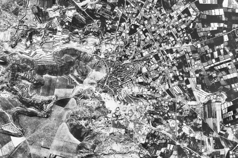 Ortofoto de 1956-1957 del núcleo de Alguaire