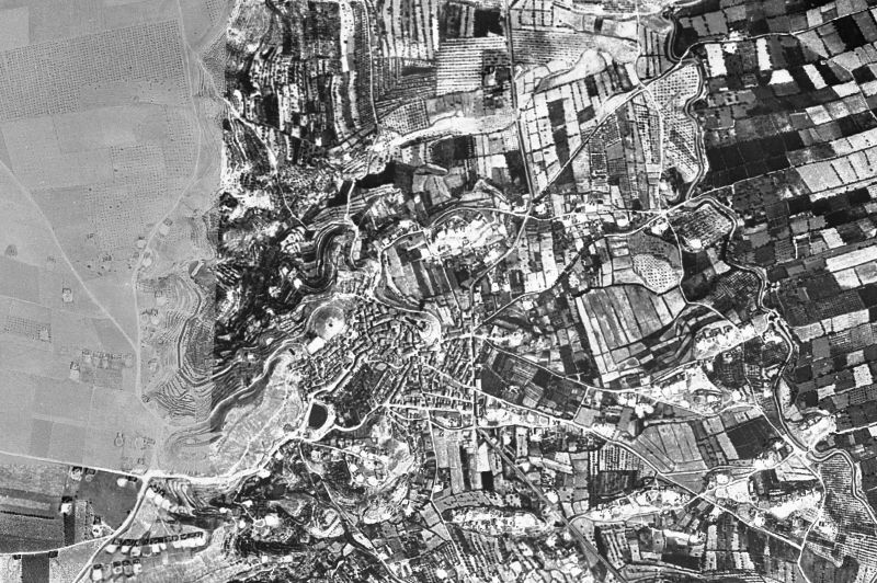 Ortofoto de 1956-1957 del núcleo de Almenar