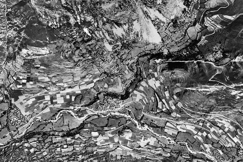 Ortofoto de 1956-1957 del núcleo de Naut Aran