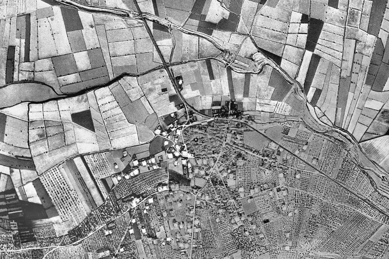 Ortofoto de 1956-1957 del núcleo de Anglesola