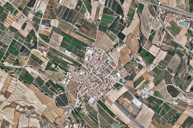 Ortofoto actual del núcleo de Artesa de Lleida