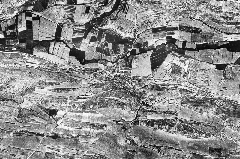 Ortofoto de 1956-1957 del núcleo de La Sentiu de Sió