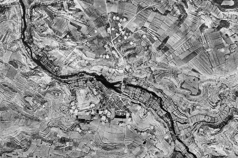Ortofoto de 1956-1957 del núcleo de Aspa