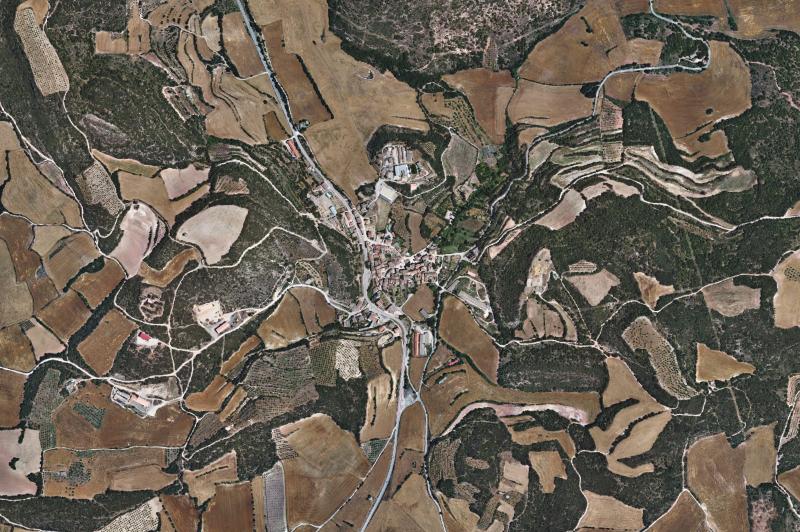 Ortofoto actual del núcleo de Les Avellanes i Santa Linya