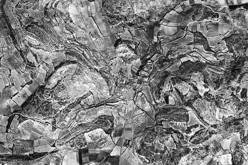 Ortofoto de 1956-1957 del núcleo de Les Avellanes i Santa Linya