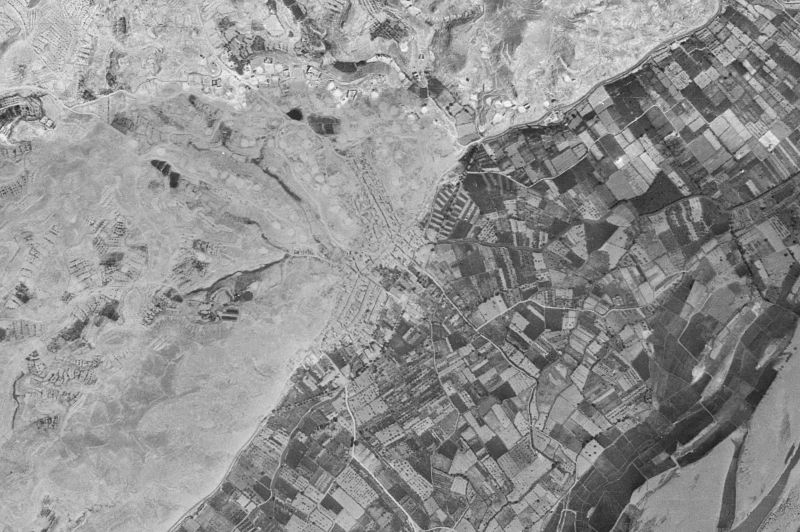 Ortofoto de 1956-1957 del núcleo de Aitona