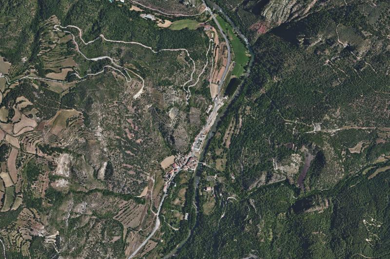 Ortofoto actual del núcleo de Baix Pallars
