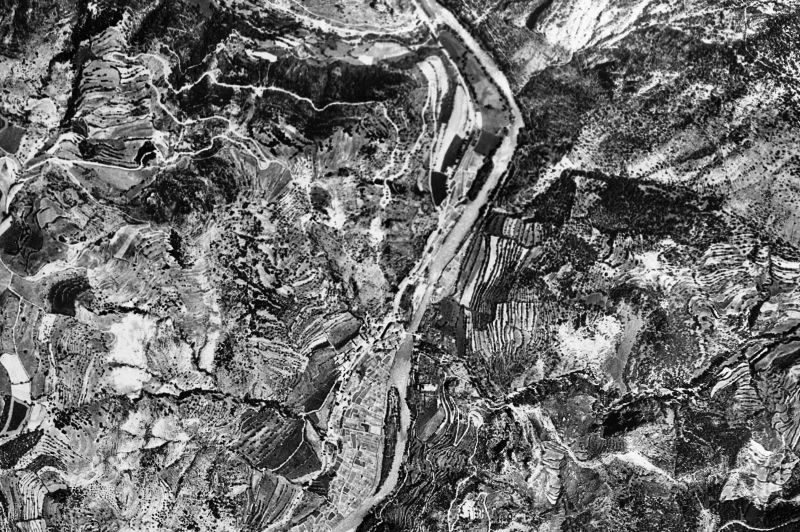 Ortofoto de 1956-1957 del núcleo de Baix Pallars