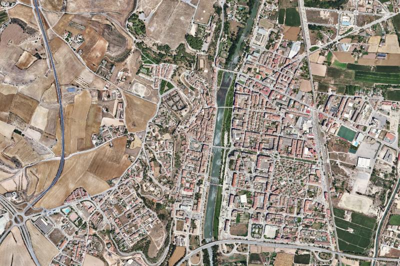 Ortofoto actual del núcleo de Balaguer
