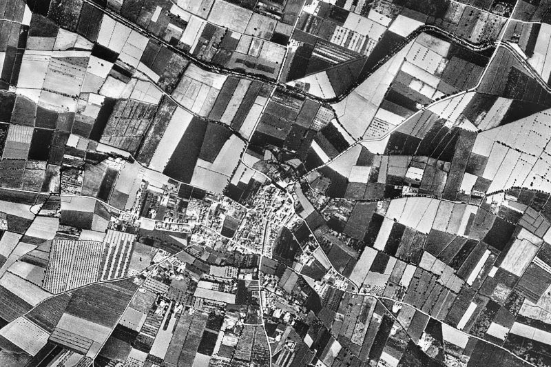 Ortofoto de 1956-1957 del núcleo de Barbens
