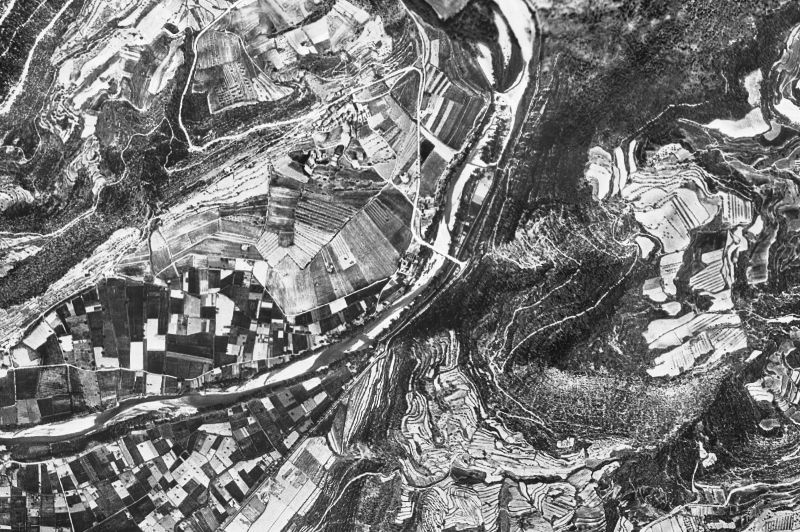 Ortofoto de 1956-1957 del núcleo de La Baronia de Rialb