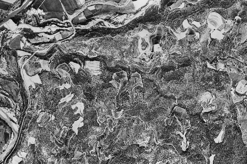 Ortofoto de 1956-1957 del núcleo de Bassella