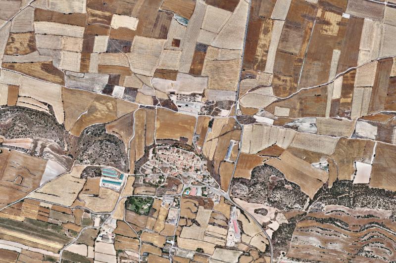 Ortofoto actual del núcleo de Bellmunt d'Urgell