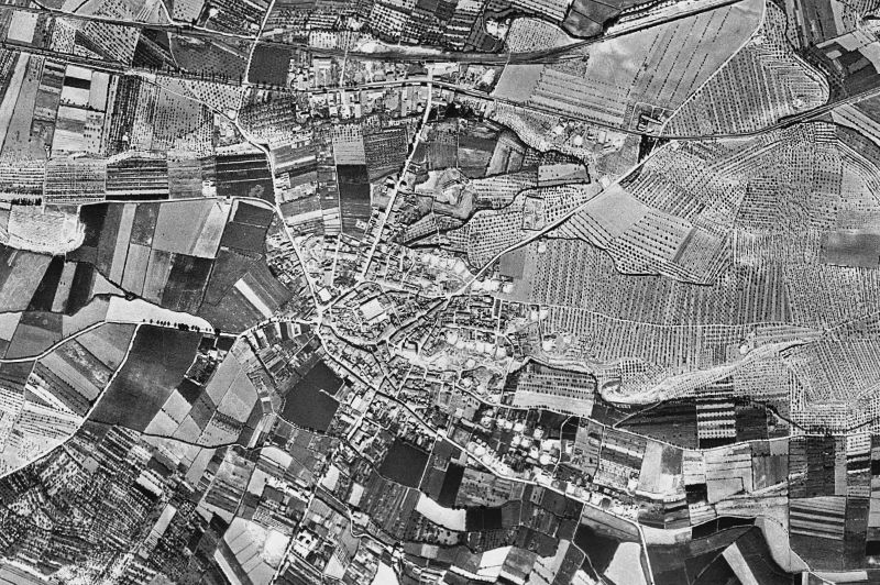 Ortofoto de 1956-1957 del núcleo de Bellpuig