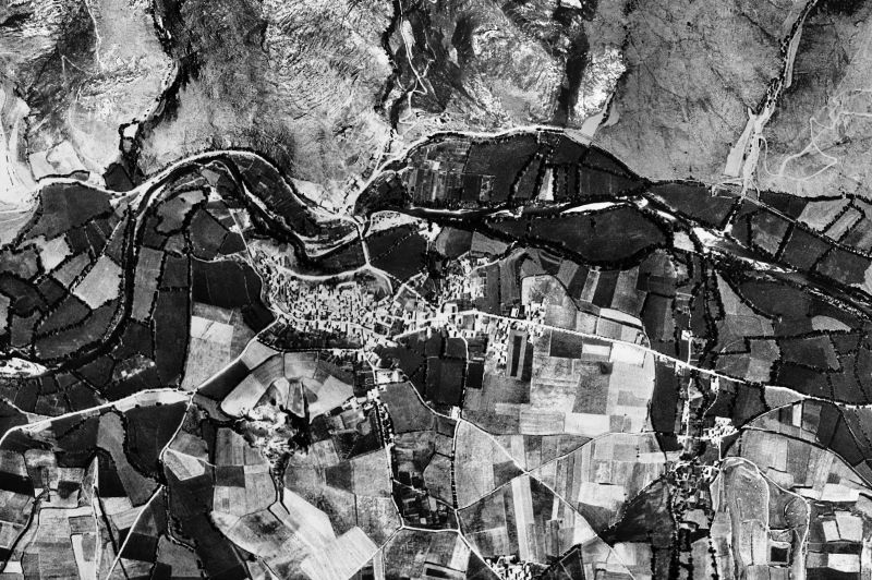 Ortofoto de 1956-1957 del núcleo de Bellver de Cerdanya