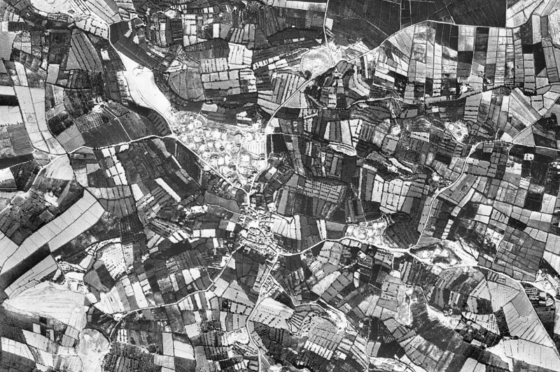 Ortofoto de 1956-1957 del núcleo de Benavent de Segrià