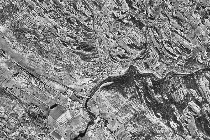 Ortofoto de 1956-1957 del núcleo de Biosca