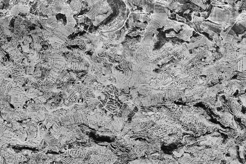 Ortofoto de 1956-1957 del núcleo de Bovera