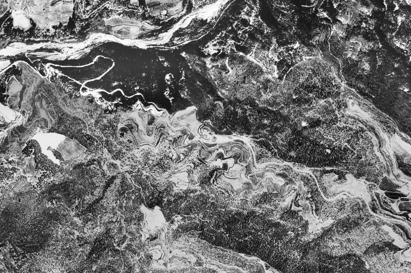 Ortofoto de 1956-1957 del núcleo de Castellar de la Ribera