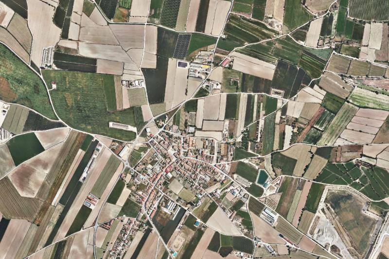 Ortofoto actual del núcleo de Castellnou de Seana