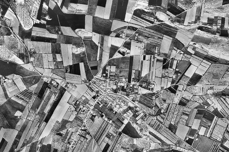 Ortofoto de 1956-1957 del núcleo de Castellnou de Seana