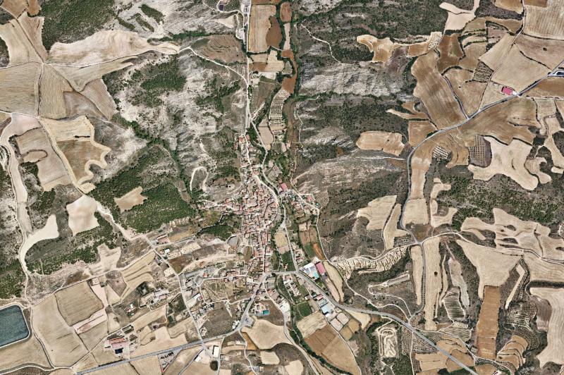 Ortofoto actual del núcleo de Castelló de Farfanya