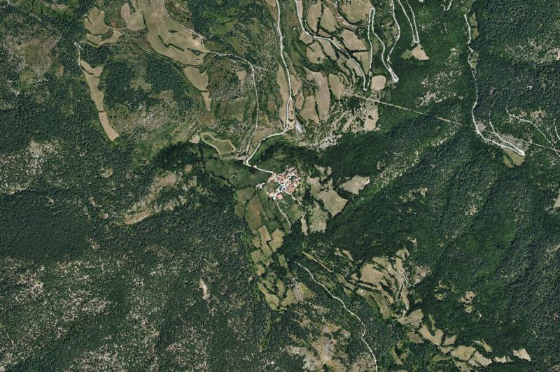 Ortofoto actual del núcleo de Cava