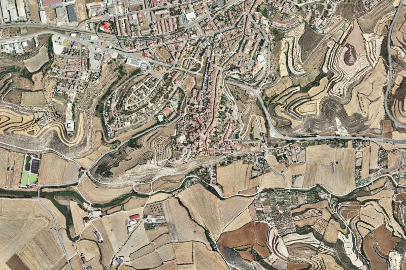 Ortofoto actual del núcleo de Cervera