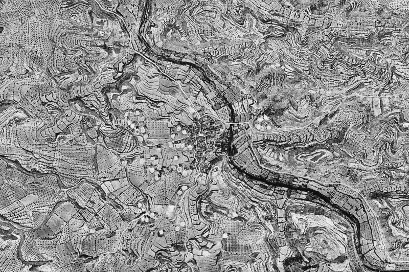Ortofoto de 1956-1957 del núcleo de El Cogul