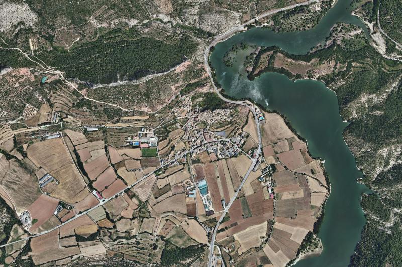 Ortofoto actual del núcleo de Coll de Nargó