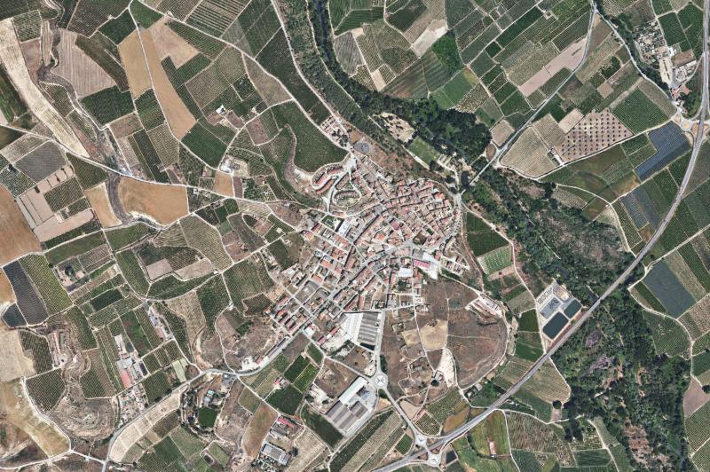 Ortofoto actual del núcleo de Corbins