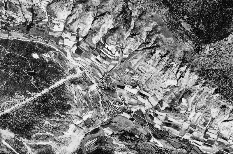 Ortofoto de 1956-1957 del núcleo de Espot