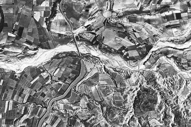 Ortofoto de 1956-1957 del núcleo de Gavet de la Conca