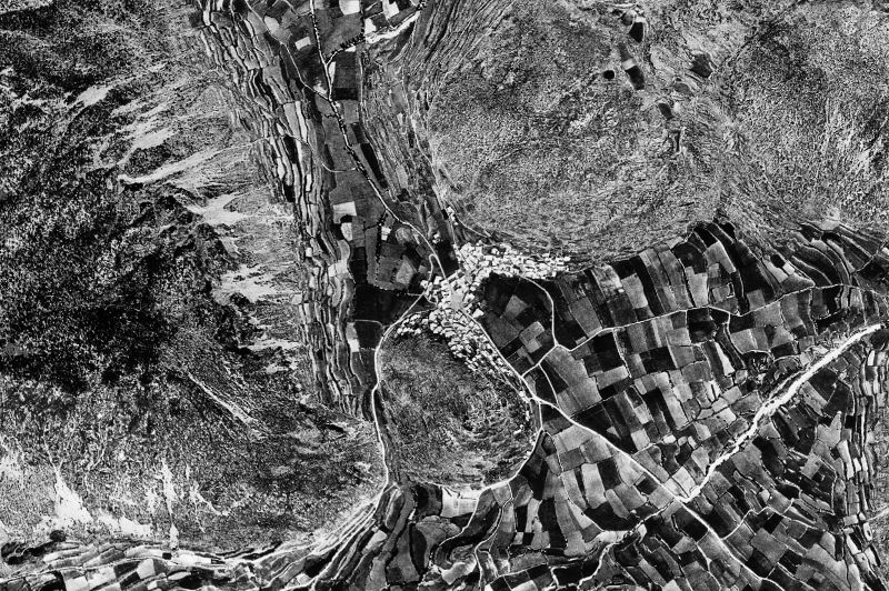 Ortofoto de 1956-1957 del núcleo de Gósol