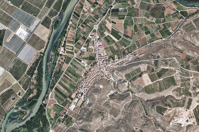 Ortofoto actual del núcleo de La Granja d'Escarp