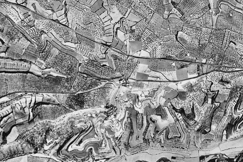 Ortofoto de 1956-1957 del núcleo de Granyanella