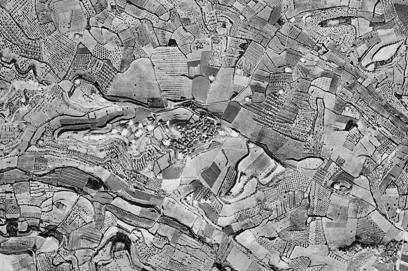 Ortofoto de 1956-1957 del núcleo de Granyena de Segarra