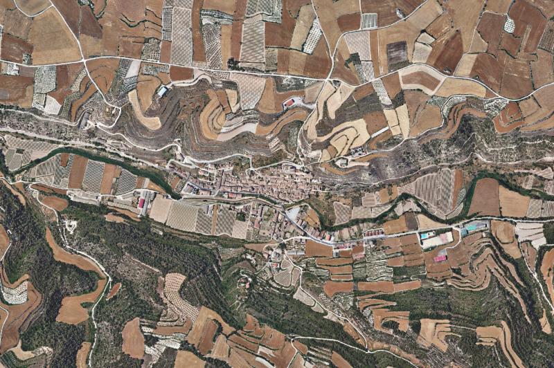 Ortofoto actual del núcleo de Guimerà