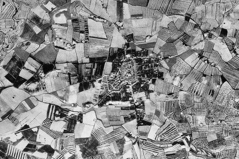 Ortofoto de 1956-1957 del núcleo de Guissona