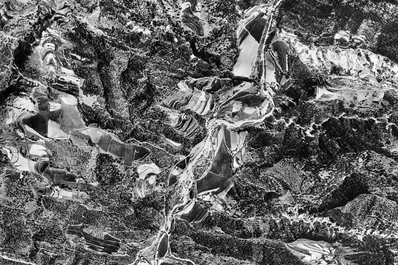 Ortofoto de 1956-1957 del núcleo de Guixers