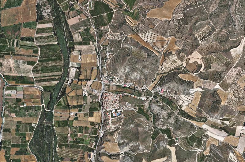 Ortofoto actual del núcleo de Ivars de Noguera