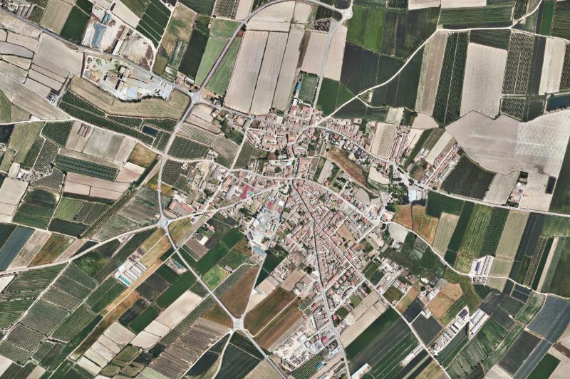 Ortofoto actual del núcleo de Ivars d'Urgell