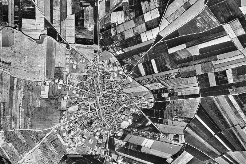 Ortofoto de 1956-1957 del núcleo de Linyola