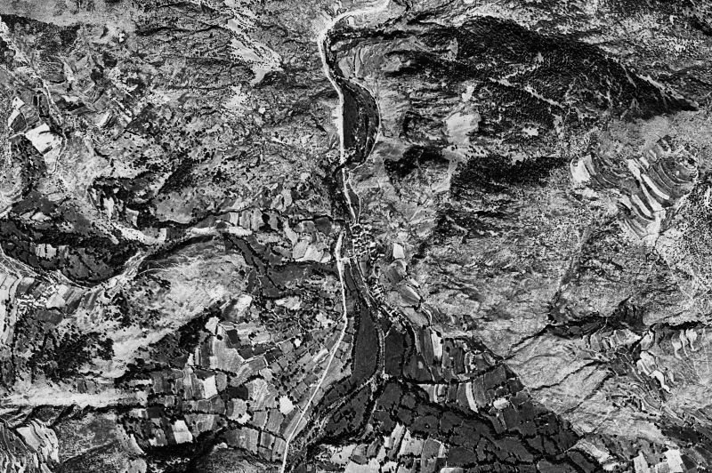 Ortofoto de 1956-1957 del núcleo de Lladorre