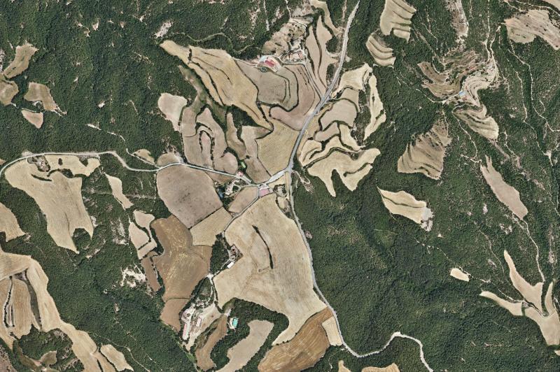 Ortofoto actual del núcleo de Lladurs