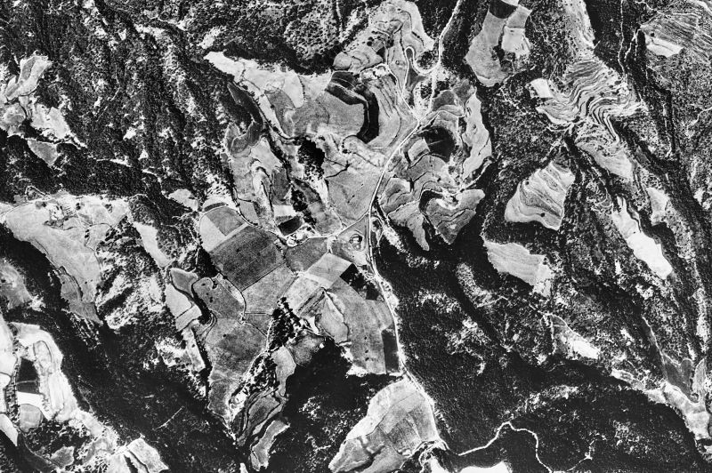 Ortofoto de 1956-1957 del núcleo de Lladurs