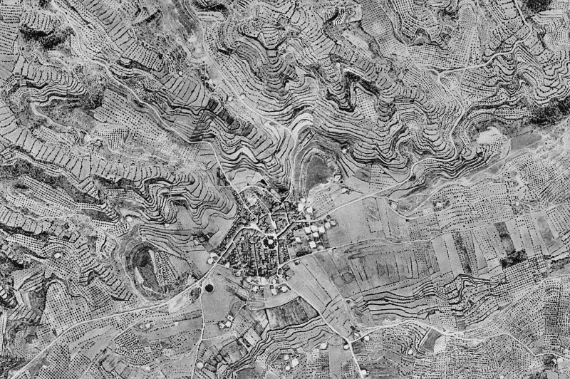 Ortofoto de 1956-1957 del núcleo de Llardecans