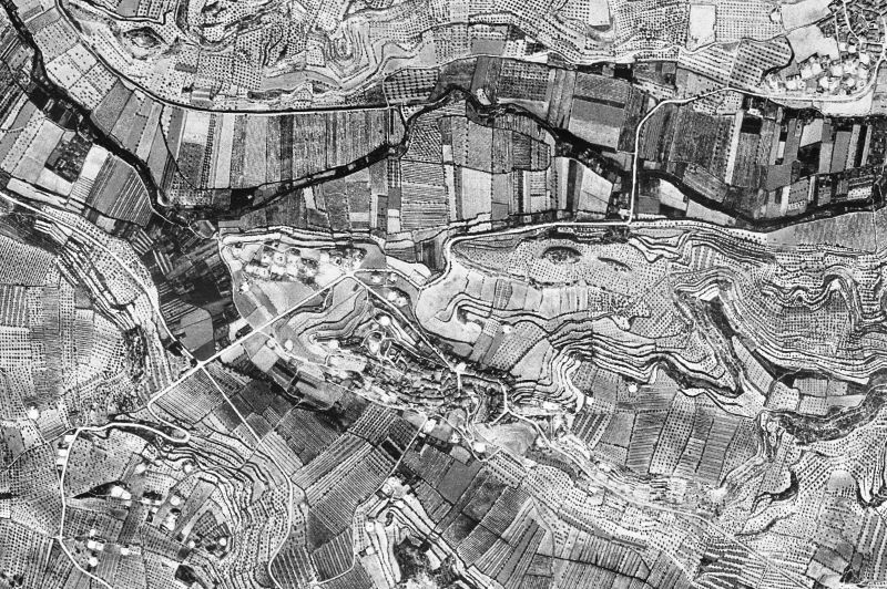 Ortofoto de 1956-1957 del núcleo de Maldà
