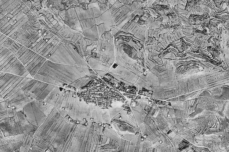 Ortofoto de 1956-1957 del núcleo de Maials
