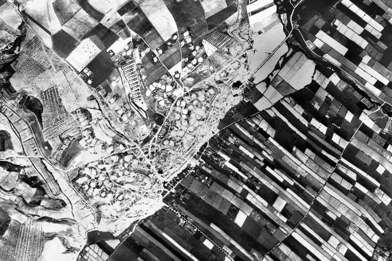 Ortofoto de 1956-1957 del núcleo de Menàrguens